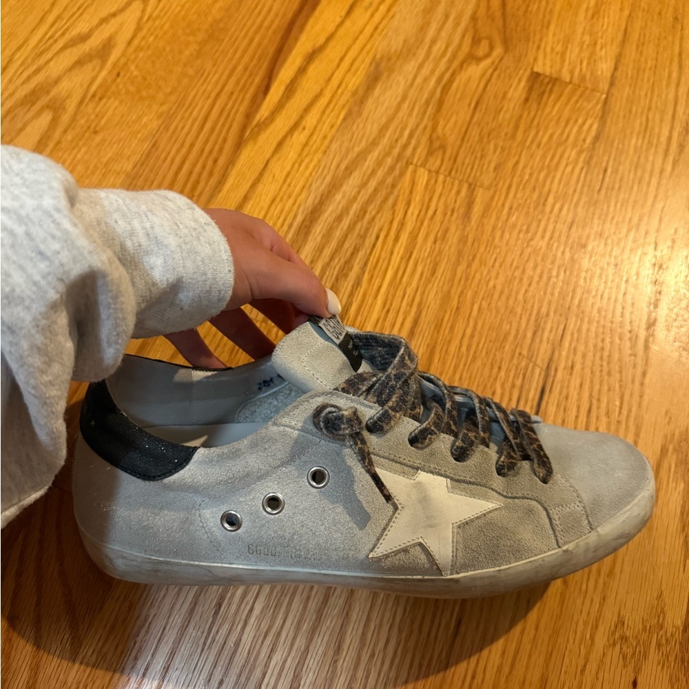 Golden Goose Gray and Black Sneakers with Suede Finish - Picture 6 of 9